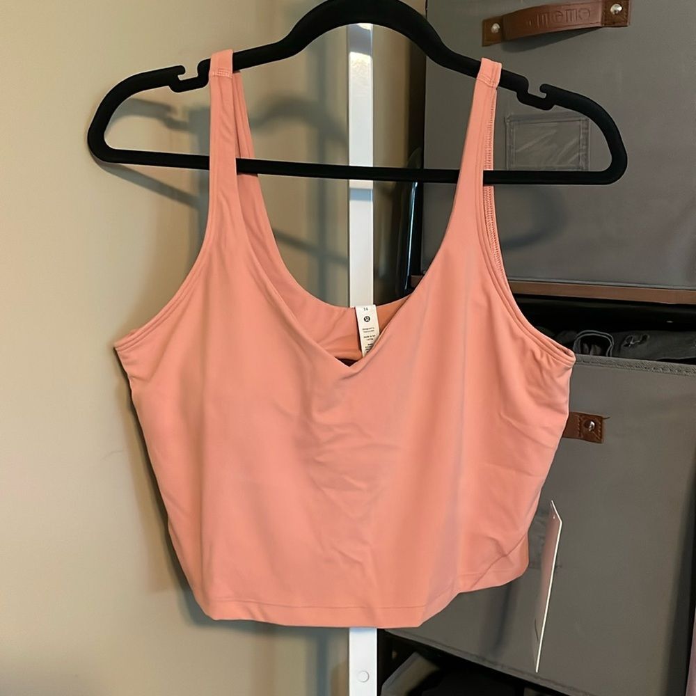 NWT Lululemon Align Tank Top Sz 14 Pink Savannah Nulu Buttery Soft Bra Yoga